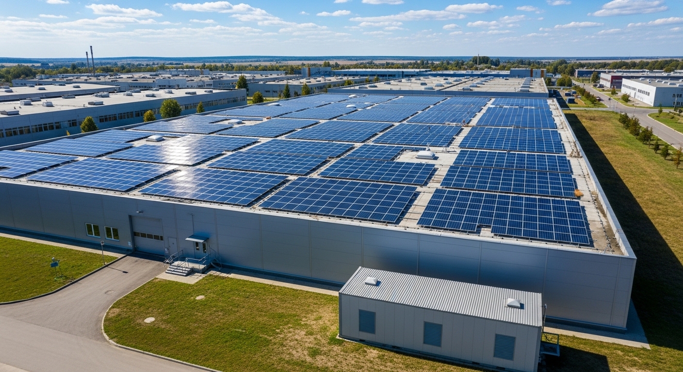 Промислова сонячна електростанція СЕС для бізнесу